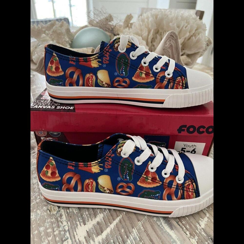 FOCO Florida Gators Highlights Low Top Canvas KIDS Shoes Youth 5-6 RARE/RETIRED